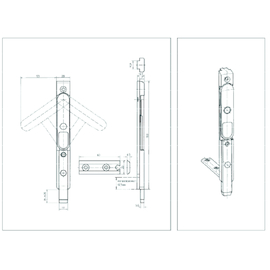 VERROU KTR 8037-1 160mm - pour PVC 16mm Photo du produit